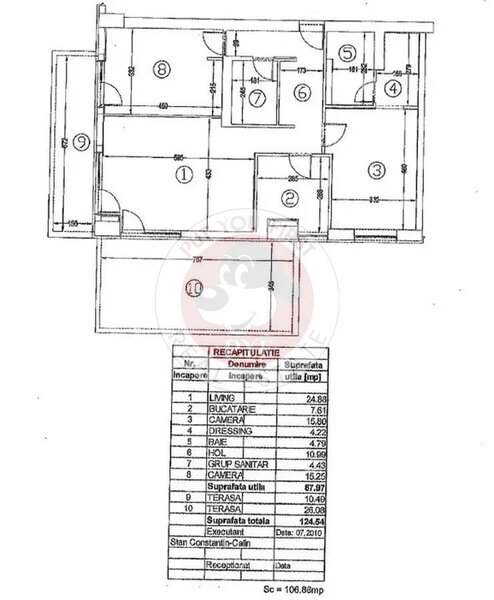 Parcul Carol | 3 camere | 125mp | Semidecomandat | B12302